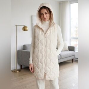ESQUALO Cream Quilted Vest